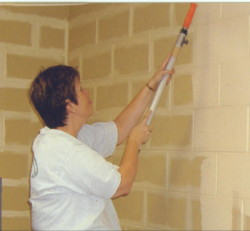 Marsha painting front office