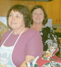 Sisters in the kitchen....